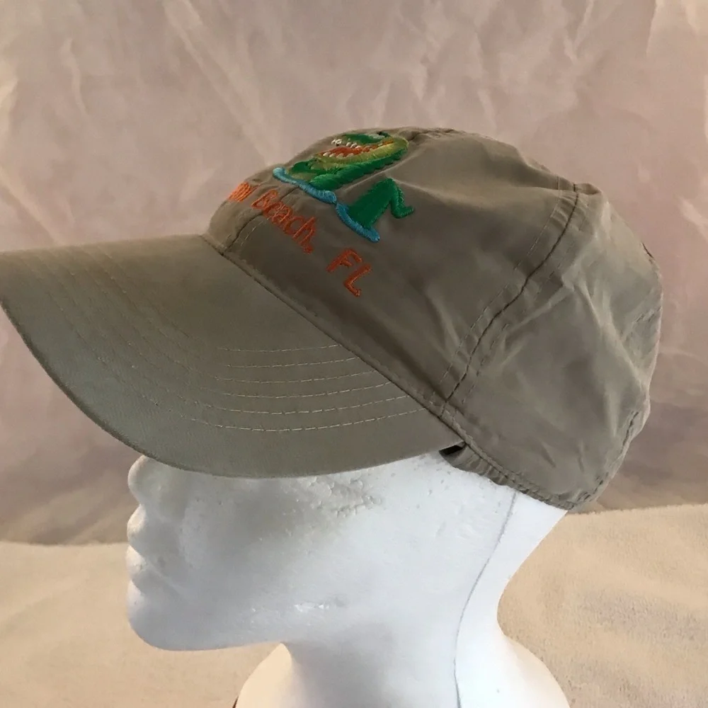 OK Embroidery Miami Beach Adjustable XS-S Alligator Art Neck Flap Beach Cap